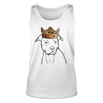 American Pit Bull Terrier Dog Wearing Crown Unisex Tank Top | Mazezy