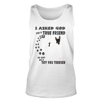 American Toy Fox Terrier Quote Mom Dad Art Cute Amertoy Dog Unisex Tank Top | Mazezy