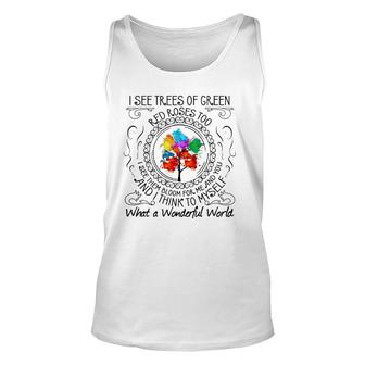 And I Think To Myself What A Wonderful World Gift Unisex Tank Top | Mazezy