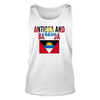 Antiguan Gift - Antigua And Barbuda Country Flag Unisex Tank Top | Mazezy