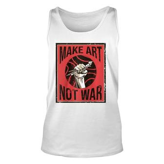Make Art Not War Art Student Illustrations Raglan Baseball Tee Tank Top | Mazezy