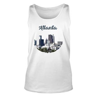 Atlanta Skyline Graphic Design City Usa America Outfit Unisex Tank Top | Mazezy
