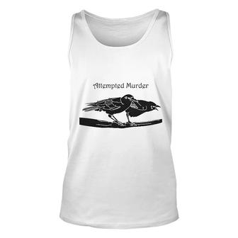 Attempted Murder Funny Sarcastic Unisex Tank Top | Mazezy