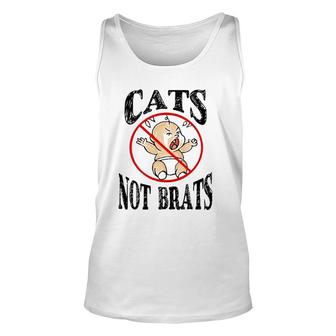 Baby Cry Cats Not Brats Funny Parenting Unisex Tank Top | Mazezy