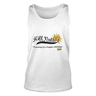 Back To The Future Hill Valley High School Unisex Tank Top - Thegiftio UK