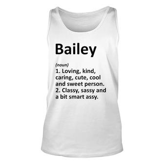 Bailey Definition Personalized Name Birthday Idea Tank Top | Mazezy