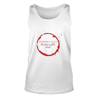 Barbeque Stain On My White Red Circle Unisex Tank Top - Thegiftio