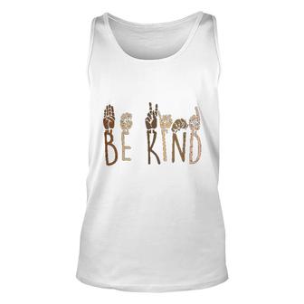 Be Kind Hand Signs Black Matter Unisex Tank Top | Mazezy