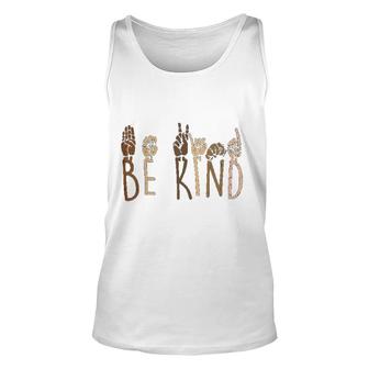Be Kind Hand Signs Unisex Tank Top | Mazezy