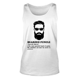 Bearded Funcle Funny Uncle Definition Funny Costume Unisex Tank Top | Mazezy