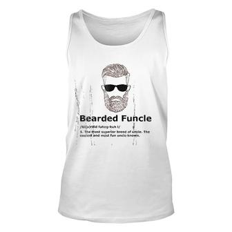 Bearded Funcle Funny Uncle Definition Unisex Tank Top | Mazezy
