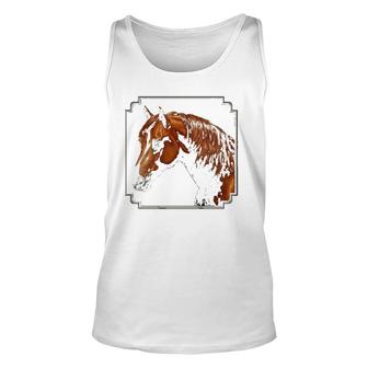 Beautiful Red Chestnut Morgan Portrait Horse Lover Gift Unisex Tank Top | Mazezy