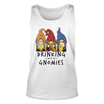 Beer Gnomes Drinking With My Gnomies Beer Drinking Men Women Tank Top | Mazezy