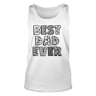 Best Dad Ever Coloring Doodle Art Father's Day Gift Unisex Tank Top | Mazezy