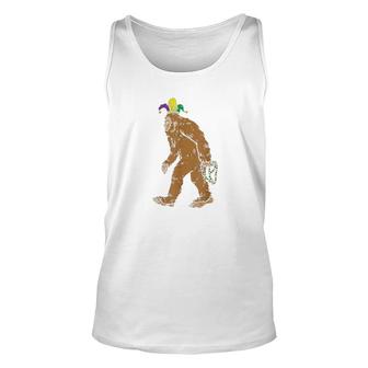 Bigfoot Sasquatsh Jester Hat Beads Unisex Tank Top | Mazezy
