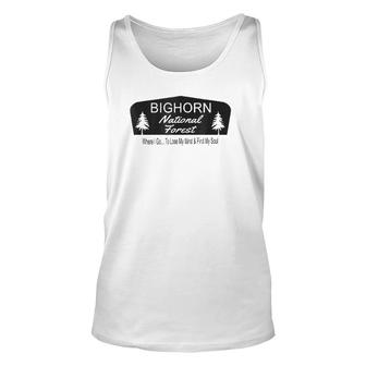 Bighorn National Forest Wyoming Souvenirs Unisex Tank Top | Mazezy