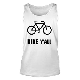 Bike Y’All Funny Mountain Bike Unisex Tank Top | Mazezy
