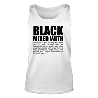 Black Mixed With Proud Expressions Unisex Tank Top | Mazezy
