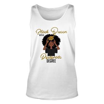 Black Queen With A Doctorate Degree Graduation Unisex Tank Top | Mazezy