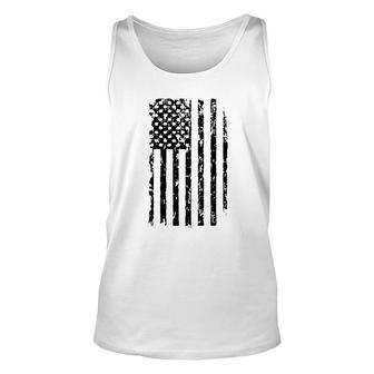 Black Usa Flag United States Unisex Tank Top | Mazezy