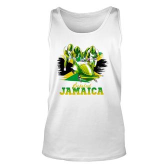 Bobsled Jamaica Team Jamaican Flag Winter Bobsled Lover Unisex Tank Top | Mazezy