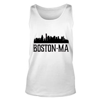 Boston Massachusetts Skyline Unisex Tank Top | Mazezy