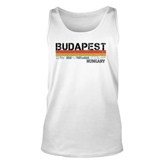 Budapest Retro Vintage Stripes Gift Unisex Tank Top | Mazezy