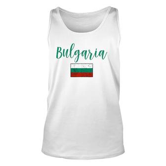 Bulgaria Bulgarian Flag Vintage Unisex Tank Top | Mazezy AU