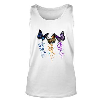 Butterfly Live Love Laugh Unisex Tank Top | Mazezy