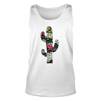 Cactus Tropical Flowers Floral Hawaiian Gardening Succulent Unisex Tank Top | Mazezy