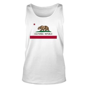 California 'Bear Republic' State Flag Unisex Tank Top | Mazezy DE