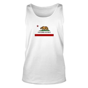 California State Flag Republic Los Angeles Bear Unisex Tank Top | Mazezy