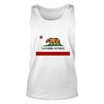 California State Flag Republic Los Angeles Bear Unisex Tank Top | Mazezy