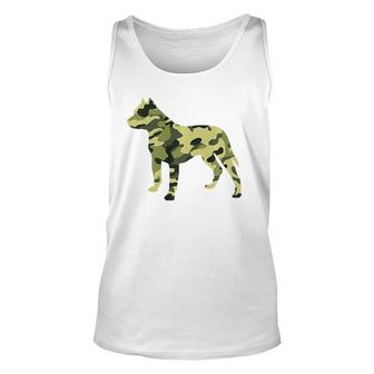 Camouflage Pitbull Mom Pitbull Dad Gift Pit Bull Unisex Tank Top | Mazezy