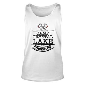 Camp Crystal Lake Counselor Staff Unisex Tank Top | Mazezy