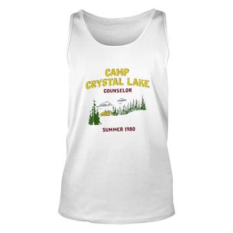 Camp Crystal Lake Counselor Summer 1980 Men Women Unisex Tank Top - Thegiftio UK