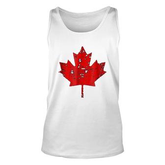 Canada Day Canada Maple Flag Distressed Unisex Tank Top - Thegiftio UK