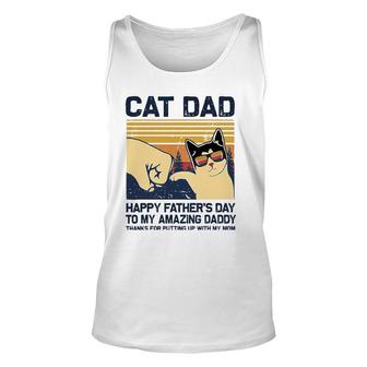 Cat Dad-Happy Father's Day To My Amazing Daddy Unisex Tank Top | Mazezy