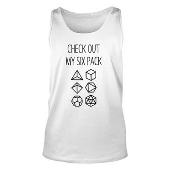 Check Out My Six Pack 6 D20 Dice Set Dragons Rpg Gamer Tank Top | Mazezy