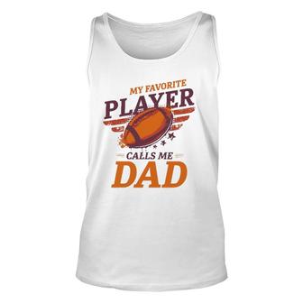 Cheer Dad And Husband Football Design Favorite Child Unisex Tank Top | Mazezy CA