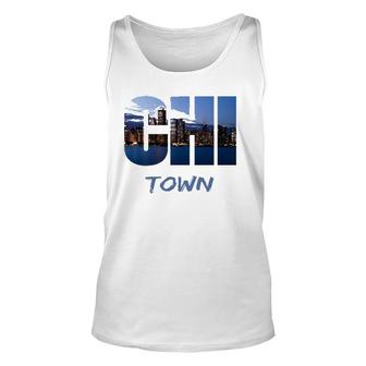 Chi Town Windy City Chicago Skyline Art Southside Home Tank Top | Mazezy