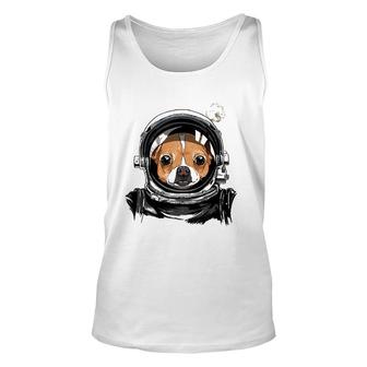 Chihuahua Dog Astronaut Space Exploration Astronomy Lover Unisex Tank Top | Mazezy