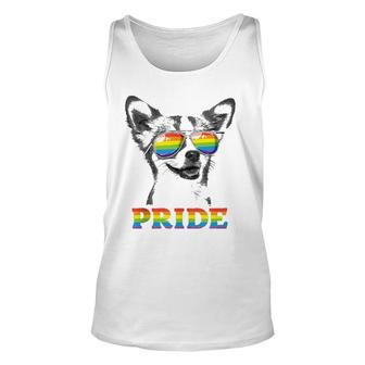 Chihuahua Gay Pride Lgbt Rainbow Flag Sunglasses Lgbtq Tank Top | Mazezy
