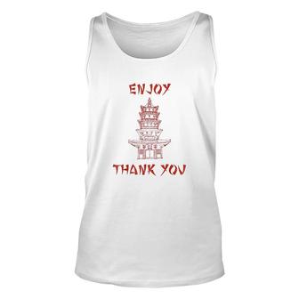 Chinese Food Take Out Box Costume Chinese Red Unisex Tank Top - Thegiftio UK