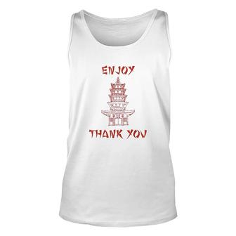 Chinese Food Take Out Box Costume Chinese Red Unisex Tank Top - Thegiftio