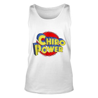 Chiro Power Funny Chiropractic Unisex Tank Top | Mazezy
