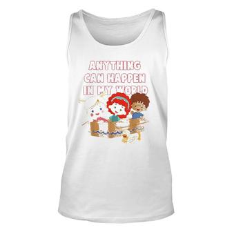 Chloe's Closet Imagination Anything Can Happen In My World Unisex Tank Top | Mazezy