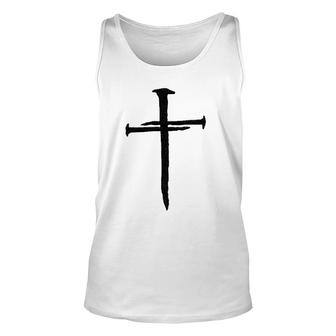 Christian Jesus Nail Cross Unisex Tank Top | Mazezy