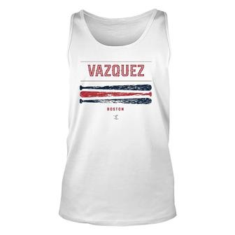 Christian Vazquez Vintage Baseball Bat Gameday Unisex Tank Top | Mazezy