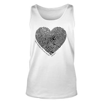 Christian Verse Jeremiah 1 5 Love Heart Fingerprint Unisex Tank Top | Mazezy